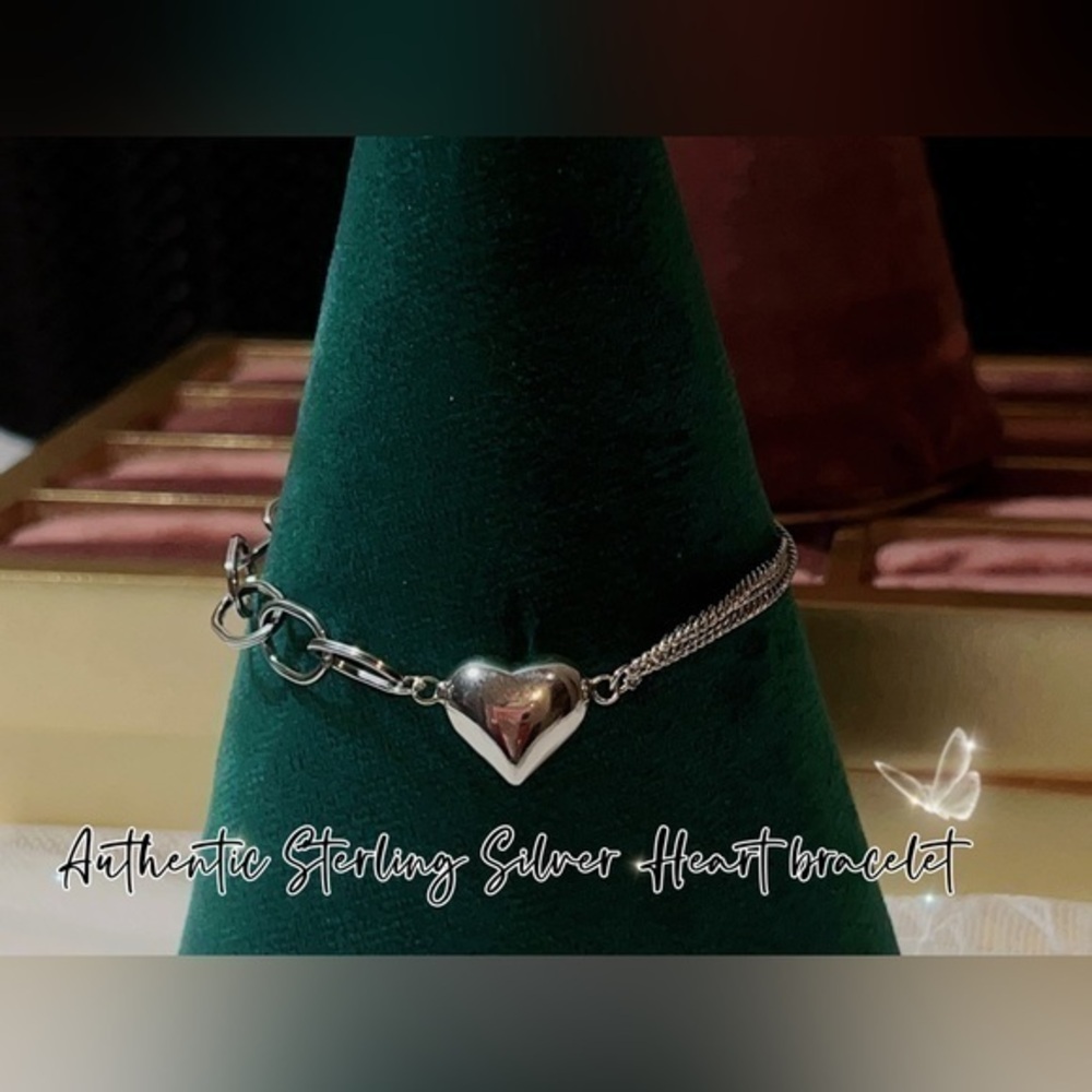 Authentic Sterling Silver Heart bracelet